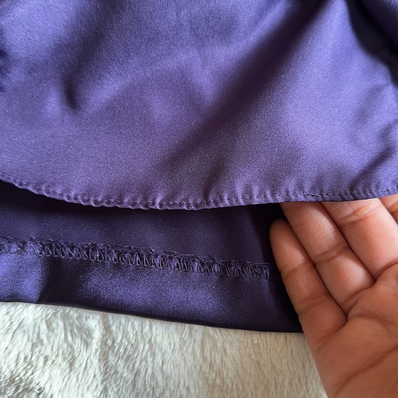 DAVID’S BRIDAL Purple Formal Strapless Dress - Picture 7 of 8